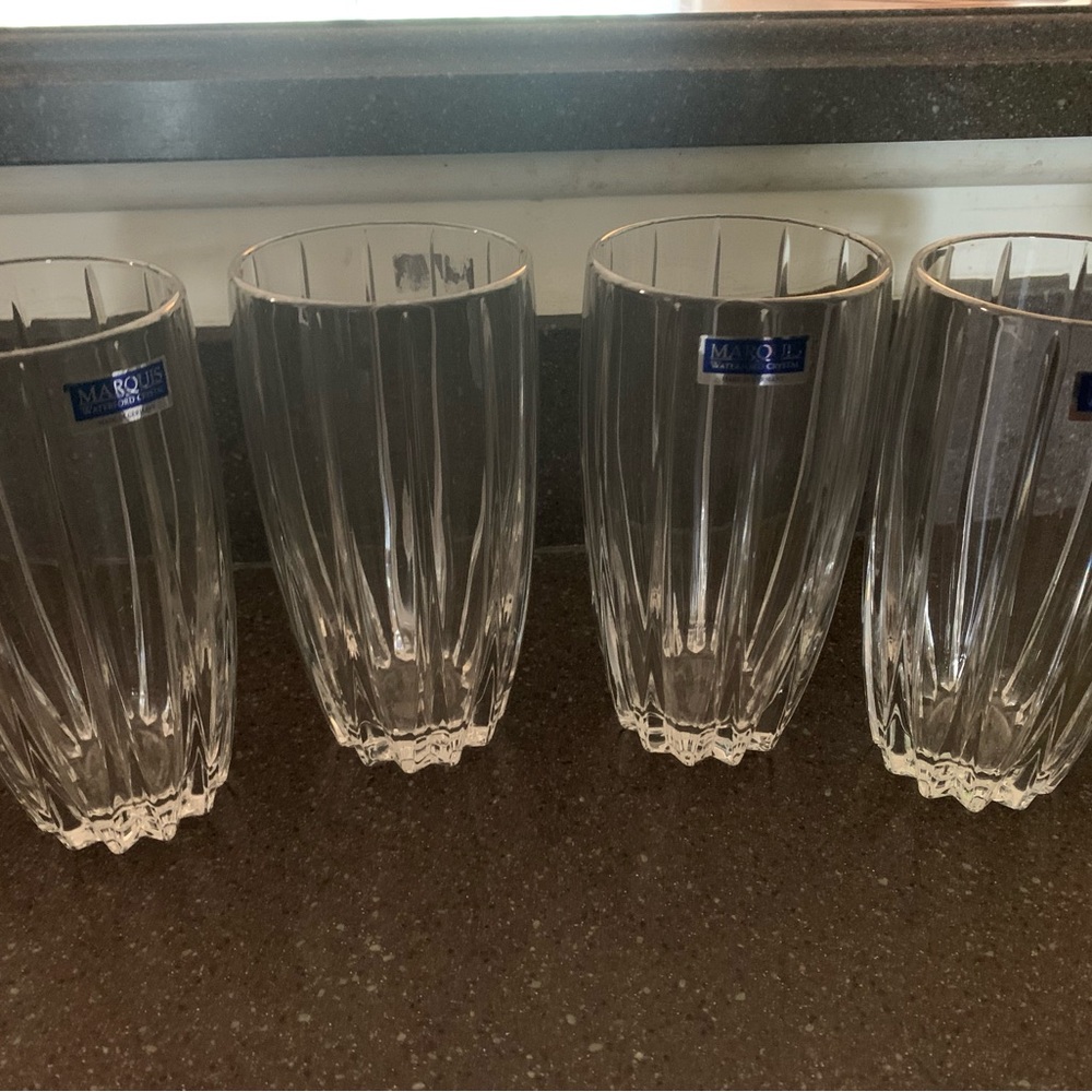 NWT Set of 4 Marquis by Waterford Crystal Omega 6” Highball Glasses